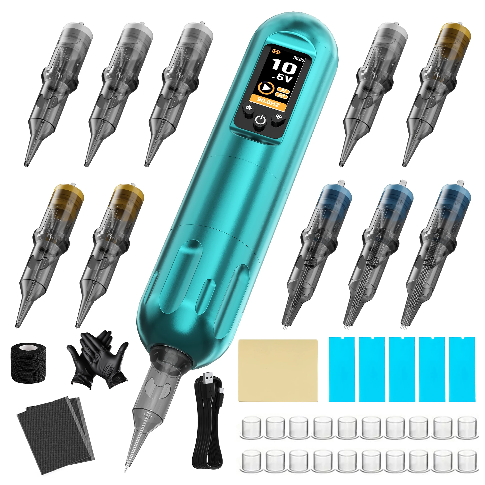 Беспроводная аккумуляторная ручка Tuffking, цветной экран, машина для татуировки, беспроводная мощность, встроенная игла для резки татуировки, туман, оборудование для татуировки 
Беспроводная аккумуляторная ручка Tuffking, цветной экран, машина для татуировки, беспроводная мощность, встроенная игла для резки татуировки, туман, оборудование для татуировки