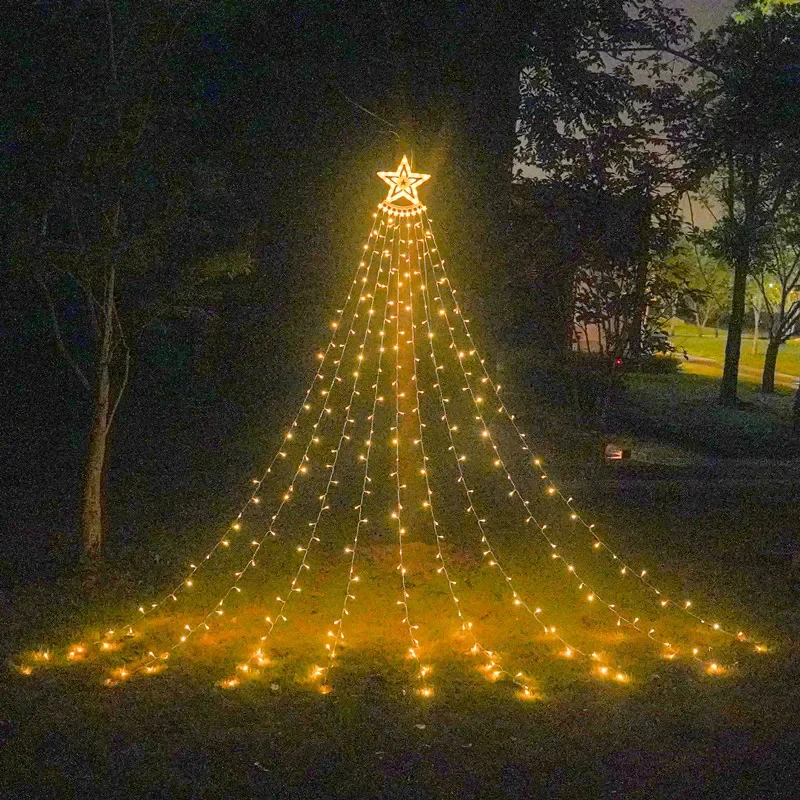 Merry Christmas Five-pointed Star Lamp String Waterfall Lamp Courtyard Outdoor Camping Garden Hanging Tree Lamp Christmas Light
Merry Christmas Five-pointed Star Lamp String Waterfall Lamp Courtyard Outdoor Camping Garden Hanging Tree Lamp Christmas Light