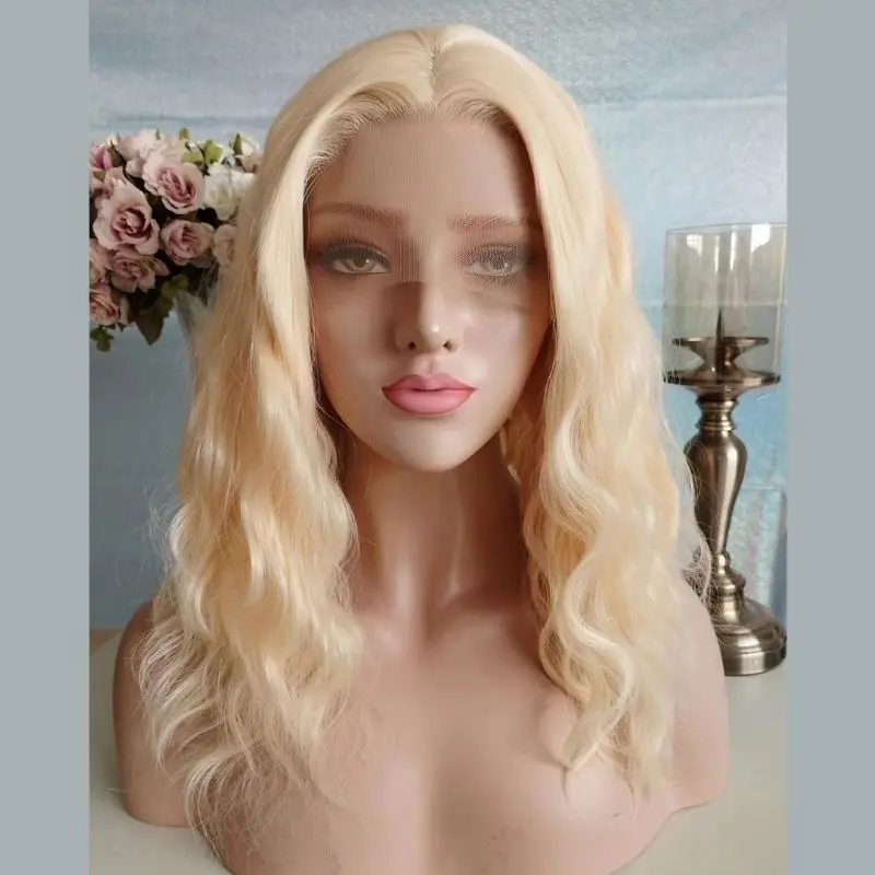 Blonde Synthetic Lace Front Wig Bob Style Body Wavy Heat Resistant Fiber Cosplay Wigs
Blonde Synthetic Lace Front Wig Bob Style Body Wavy Heat Resistant Fiber Cosplay Wigs
