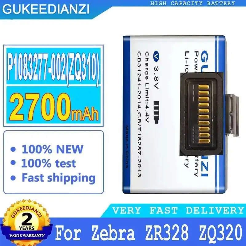 Fast Charging P1083277-002 ZQ310 For Zebra ZQ310 ZQ320 ZQ300 ZA310 ZR328 Portable Terminal Device Battery 2700mAh
Fast Charging P1083277-002 ZQ310 For Zebra ZQ310 ZQ320 ZQ300 ZA310 ZR328 Portable Terminal Device Battery 2700mAh