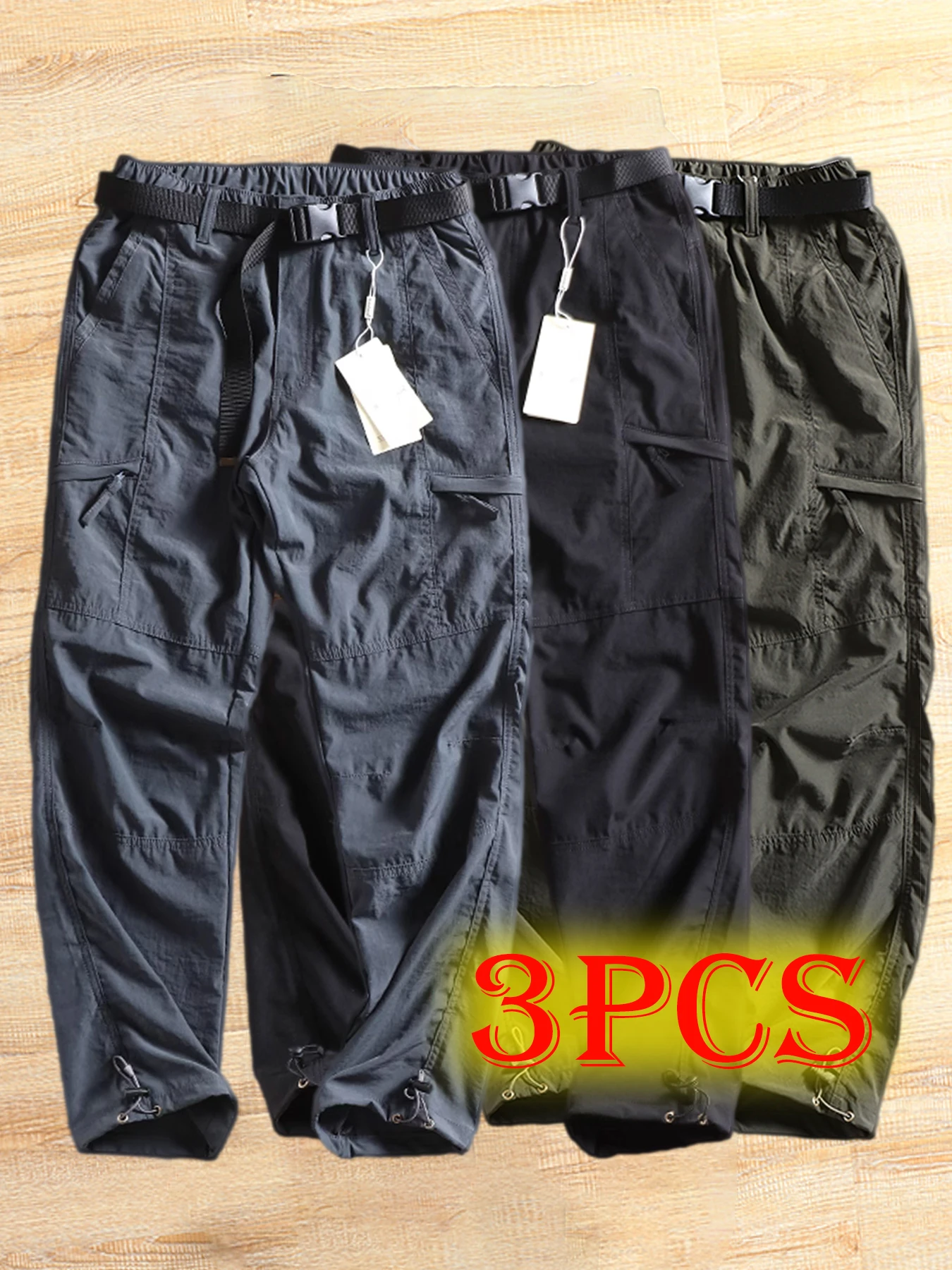 Мужские летние тактические брюки-карго, 3 шт., легкие, повседневные, водонепроницаемые, износостойкие, с множеством карманов, для активного отдыха
Мужские летние тактические брюки-карго, 3 шт., легкие, повседневные, водонепроницаемые, износостойкие, с множеством карманов, для активного отдыха