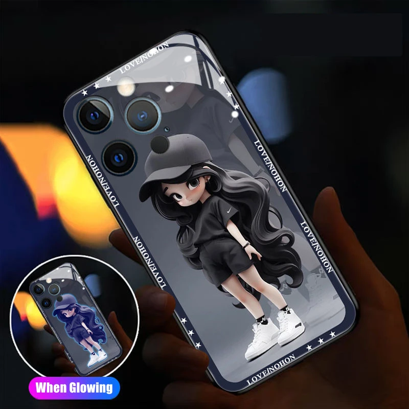 Fashion Boys Girls Voice Sensing LED Light Glowing Luminous Phone Case for iPhone 11 12 13 14 15 X Xs Xr Mini Pro Max Plus Cover
Fashion Boys Girls Voice Sensing LED Light Glowing Luminous Phone Case for iPhone 11 12 13 14 15 X Xs Xr Mini Pro Max Plus Cover