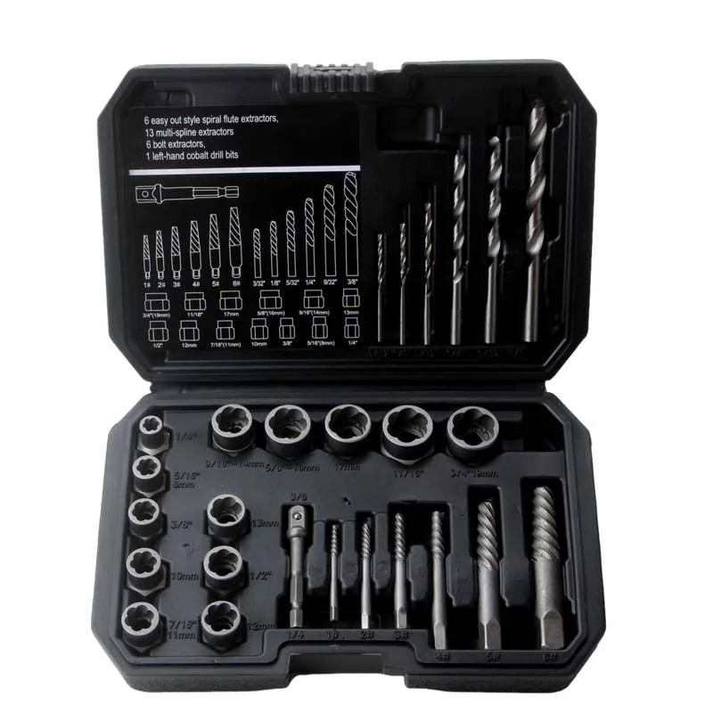 26PCS Nut Bolt Screw Remover Set Hex Screw Extractor Broken Wire Removal Tool Sleeve Bolt Extractor
26PCS Nut Bolt Screw Remover Set Hex Screw Extractor Broken Wire Removal Tool Sleeve Bolt Extractor