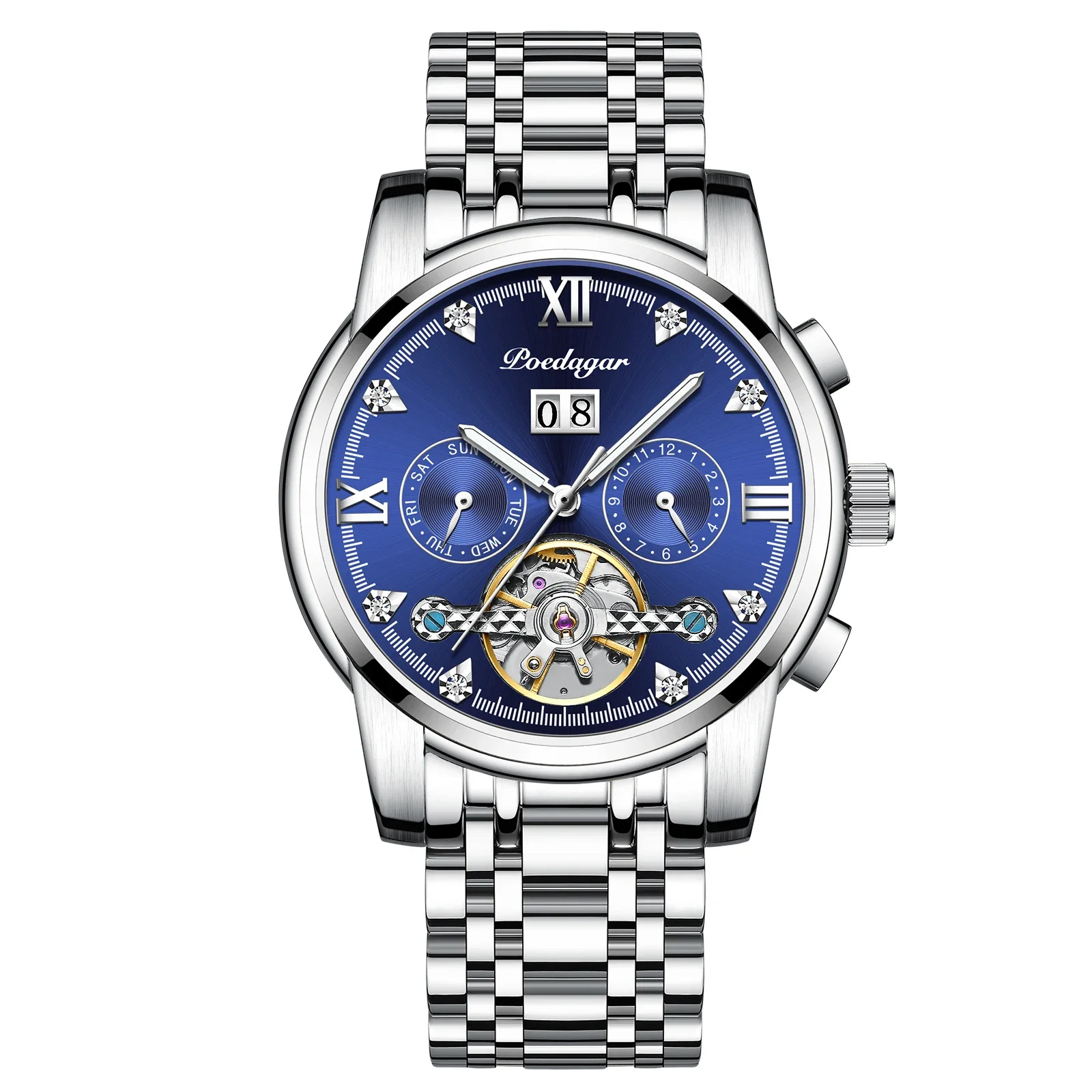 POEDAGAR 2021 New Fashion Mechanical Watches Top Brand Luxury Automatic Men Wrist Watches Waterproof Luminous Relogio Masculino
POEDAGAR 2021 New Fashion Mechanical Watches Top Brand Luxury Automatic Men Wrist Watches Waterproof Luminous Relogio Masculino