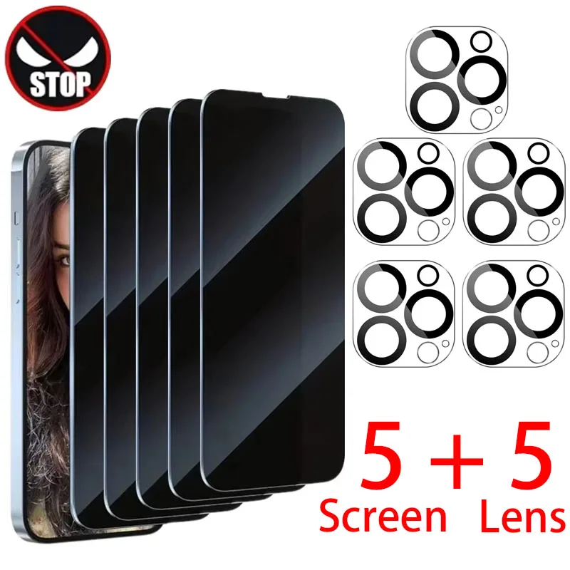 5Pcs Black Privacy Screen Protector With 5Pcs Lens Protector For iPhone 15 Pro Max Glass 16 11 Pro 16 15 Plus 14 13 12 Pro Film
5Pcs Black Privacy Screen Protector With 5Pcs Lens Protector For iPhone 15 Pro Max Glass 16 11 Pro 16 15 Plus 14 13 12 Pro Film