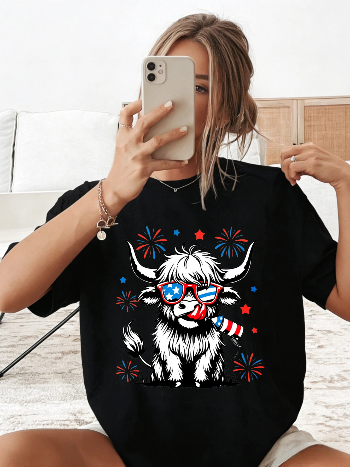 Women's Funny Cute Highland Cow Printed Oversized Cotton Summer Casual Short Sleeve T Shirt Gift for Her
Women's Funny Cute Highland Cow Printed Oversized Cotton Summer Casual Short Sleeve T Shirt Gift for Her