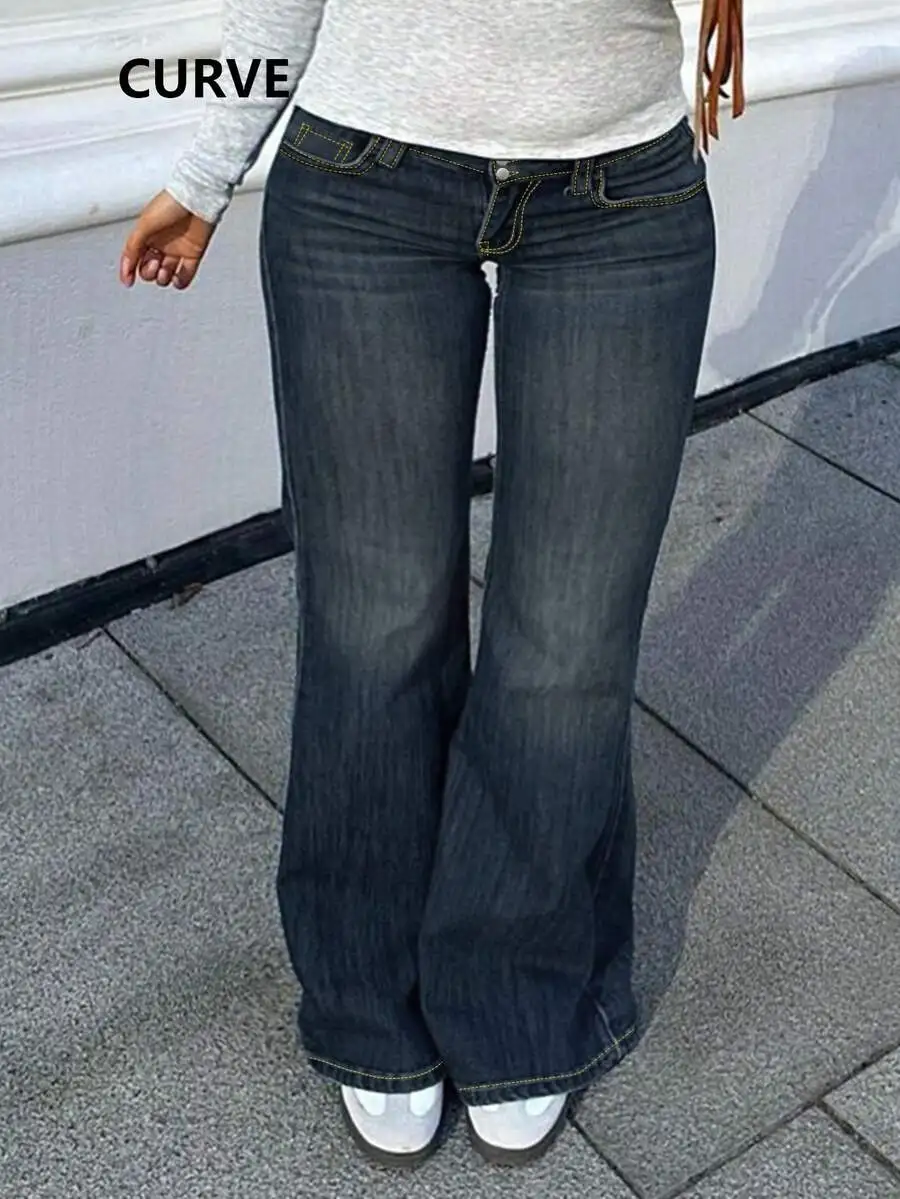 Женские джинсы с высокой талией, расклешенные, с карманами, на пуговицах и молнии, из высокоэластичного денима
Женские джинсы с высокой талией, расклешенные, с карманами, на пуговицах и молнии, из высокоэластичного денима