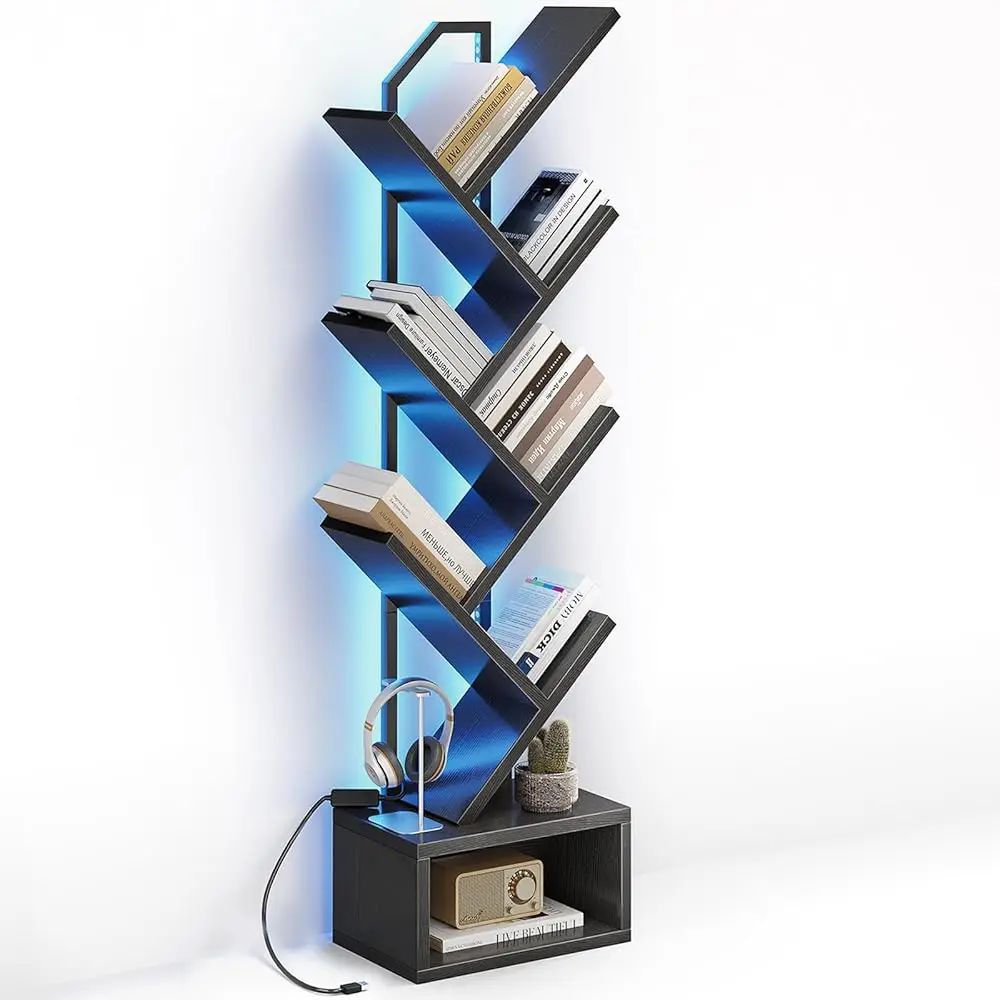 Bla Tree Bookshelf With Led Light St — 6-Tier Small Floor Standing Bookcase, Narrow Steel & Wood Book Organizer Shelf With
Bla Tree Bookshelf With Led Light St — 6-Tier Small Floor Standing Bookcase, Narrow Steel & Wood Book Organizer Shelf With