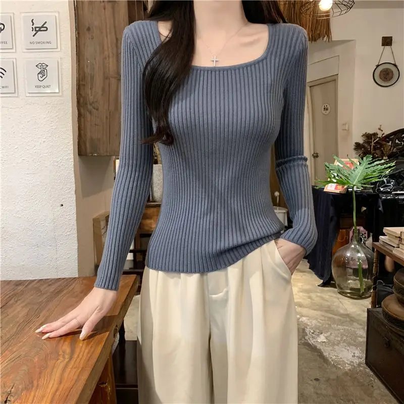 Autumn Winter Thickened Fleece Women's Knitted Top Square Collar Slim Fit Warmth Unique Style Long Sleeve Inner Wear T-Shirt
Autumn Winter Thickened Fleece Women's Knitted Top Square Collar Slim Fit Warmth Unique Style Long Sleeve Inner Wear T-Shirt