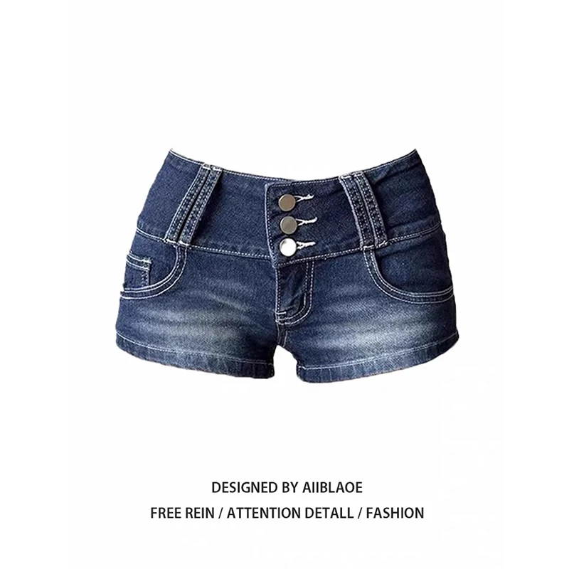 YIBASHU Women Blue Y2K Mini Denim Shorts Low Waist Micro Denim Hot Pants Harajuku Vintage 2000s Nightclub Cowboy Short Summer
YIBASHU Women Blue Y2K Mini Denim Shorts Low Waist Micro Denim Hot Pants Harajuku Vintage 2000s Nightclub Cowboy Short Summer