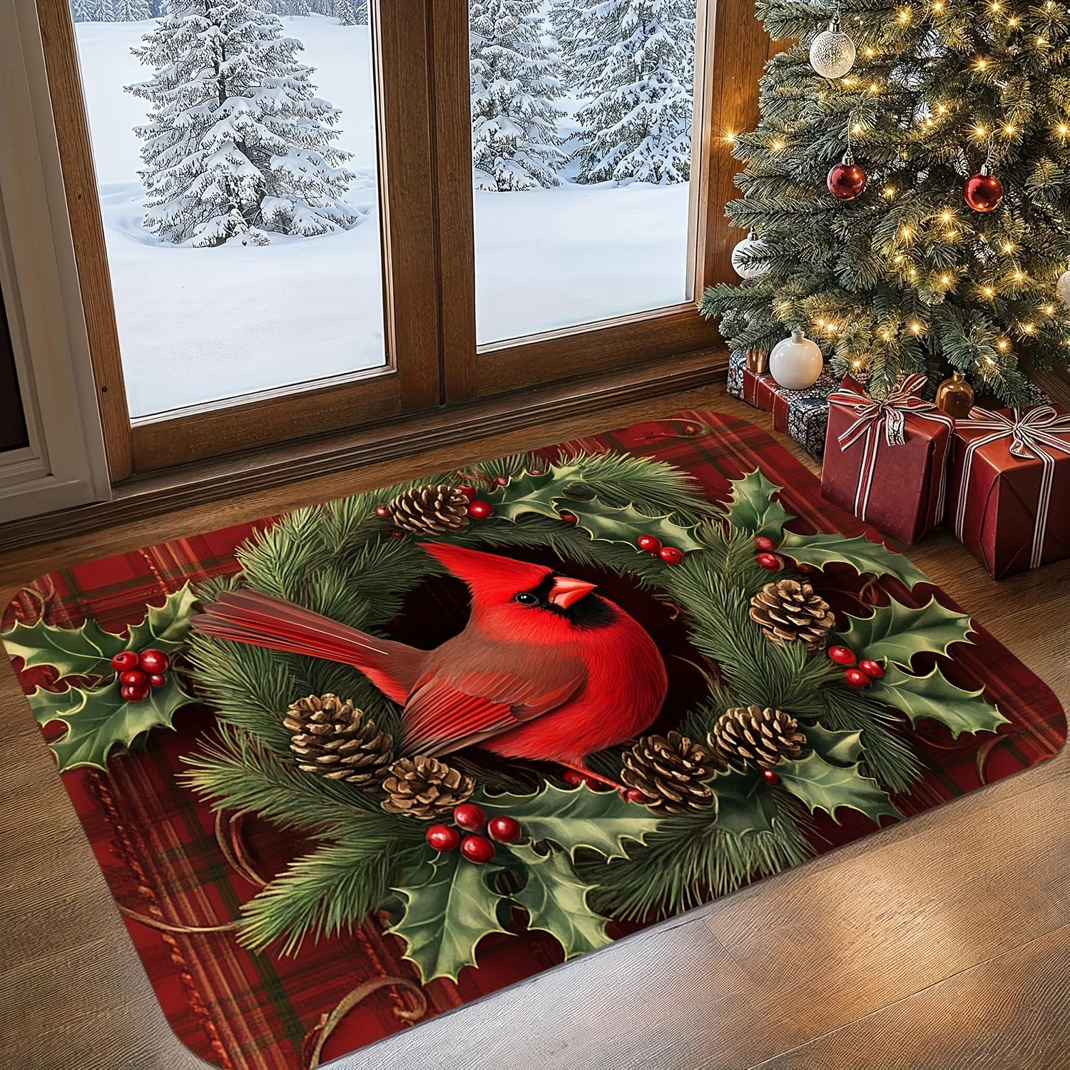 VIKAMA Christmas Robin Doormat Comfortable and Noise-Reducing Entrance Hallway Mat Bedside Rug for Bedroom Home Decor
VIKAMA Christmas Robin Doormat Comfortable and Noise-Reducing Entrance Hallway Mat Bedside Rug for Bedroom Home Decor