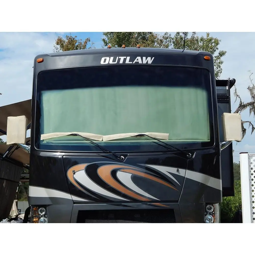 Trim-to-it Interior RV Windshield Privacy Shade or Class A RVs, Beige 108 x 46 Inch Motorhome Windshield Shade with Suction Cups
Trim-to-it Interior RV Windshield Privacy Shade or Class A RVs, Beige 108 x 46 Inch Motorhome Windshield Shade with Suction Cups