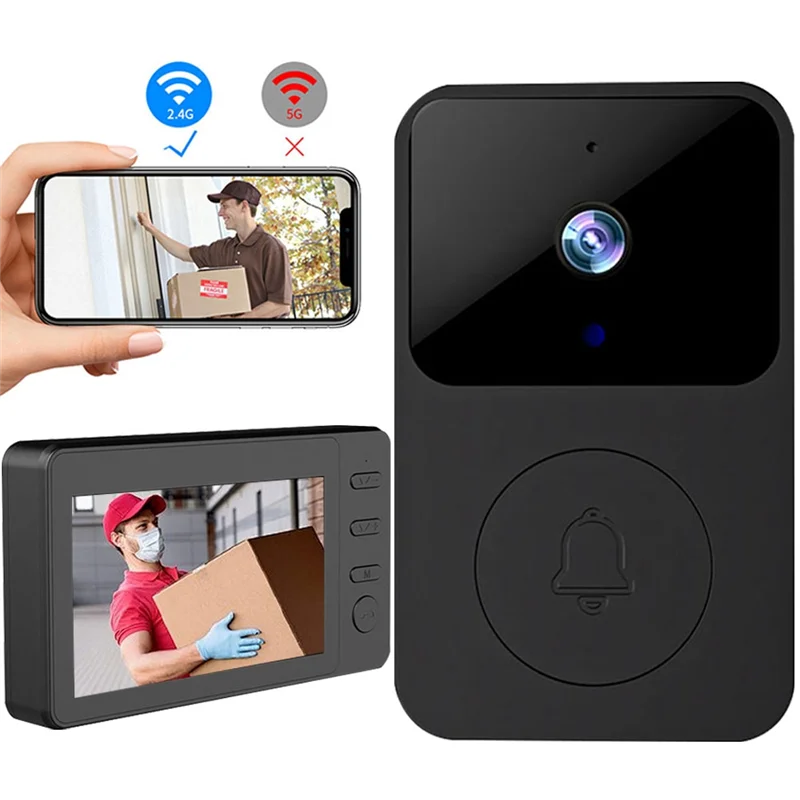 AA73 Wireless Wifi Video Doorbell Intercom System With 4.3Inch Screen IR Night Vision Two-Way Audio For Villa Home
AA73 Wireless Wifi Video Doorbell Intercom System With 4.3Inch Screen IR Night Vision Two-Way Audio For Villa Home