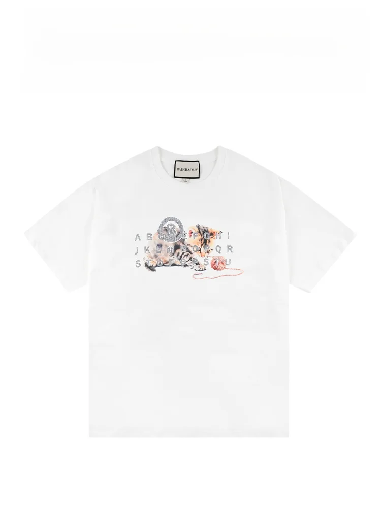 BAIRBAOLIY Luxury Print Letter T-irt ort Sve Summer Cotton Polyester Blend ex round Ne Modern Sle T-irt
BAIRBAOLIY Luxury Print Letter T-irt ort Sve Summer Cotton Polyester Blend ex round Ne Modern Sle T-irt