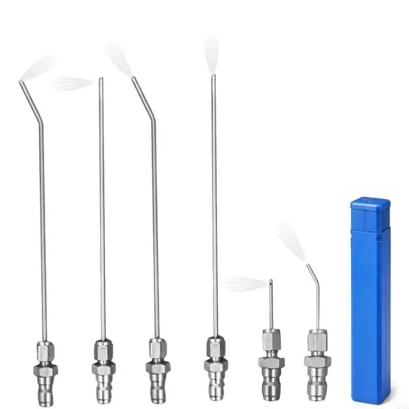 6Pieces High Pressure Cleaning Nozzles Straight/Bent Tip Stainless Steel Nozzles For Washing Machines And Appliances 87HA
6Pieces High Pressure Cleaning Nozzles Straight/Bent Tip Stainless Steel Nozzles For Washing Machines And Appliances 87HA
