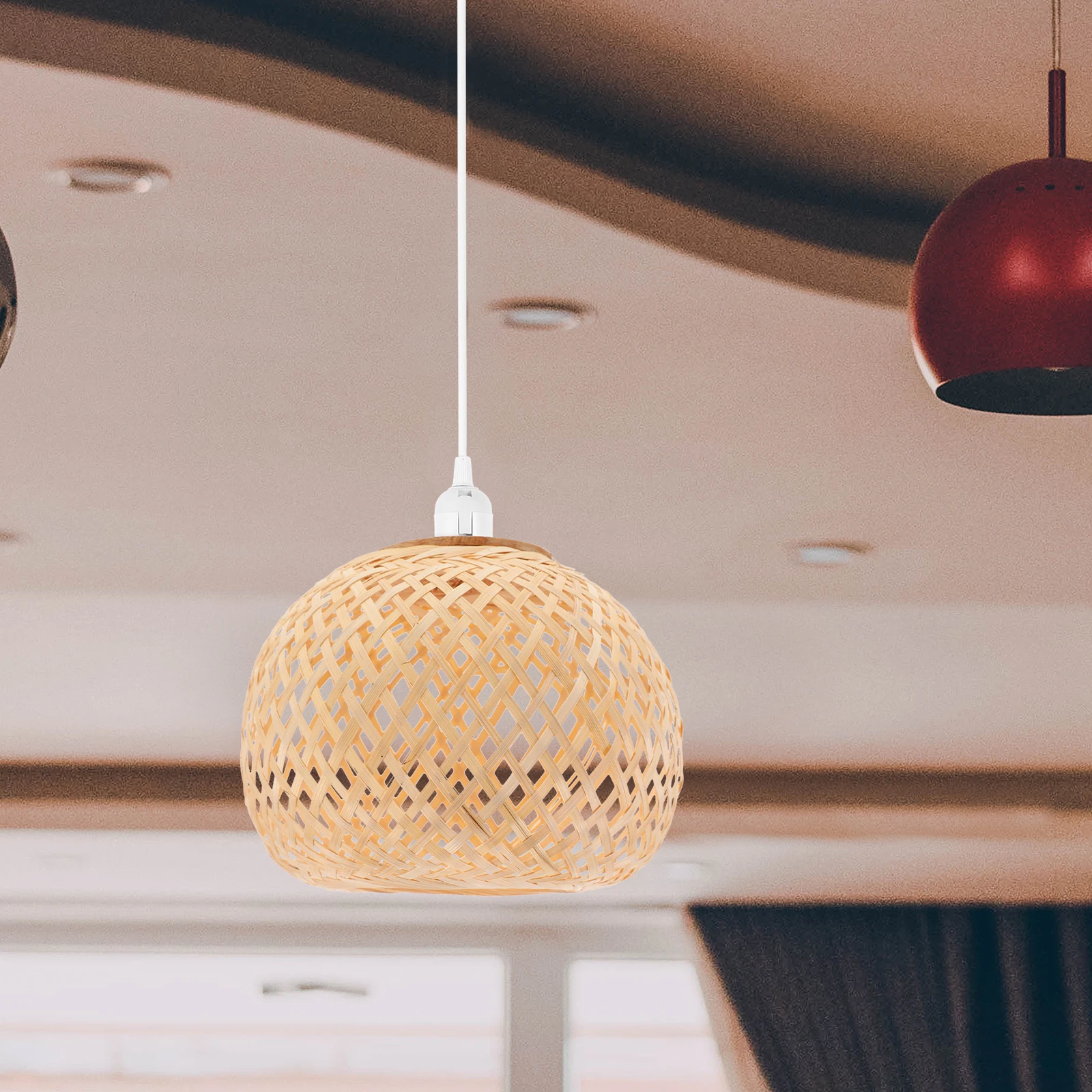 Bamboo Woven Lampshade Vintage Style H made Cover for Ceiling Light Bedroom Hotel Bar Decor Long Lasting Safe Material
Bamboo Woven Lampshade Vintage Style H made Cover for Ceiling Light Bedroom Hotel Bar Decor Long Lasting Safe Material
