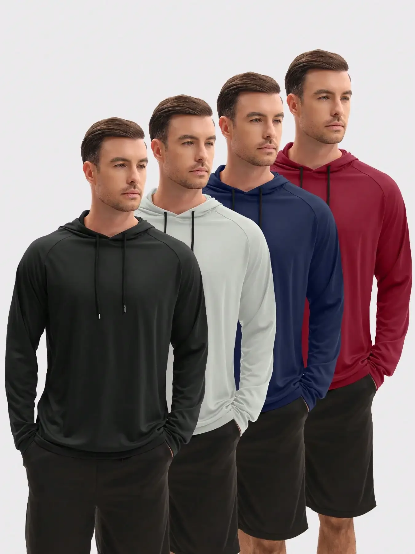Four Men's Drawstring Hooded Sun-Protective Jackets, Quick-Drying And Breathable Sports Sun Protection Clothing, Suitable For Cycling, Hiking, Fishing, Etc.
Four Men's Drawstring Hooded Sun-Protective Jackets, Quick-Drying And Breathable Sports Sun Protection Clothing, Suitable For Cycling, Hiking, Fishing, Etc.