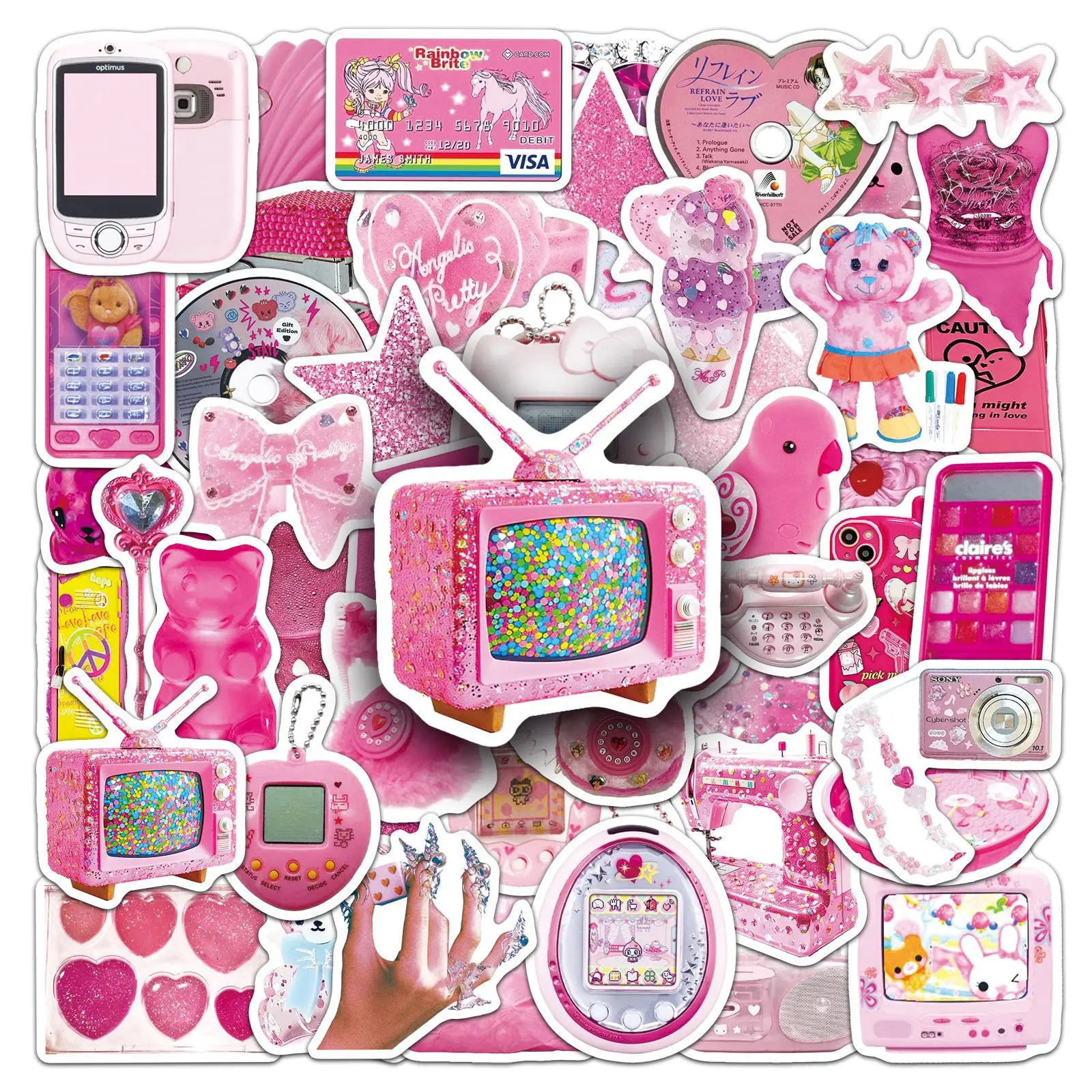10/30/50PCS Pink Y2K Graffiti Stickers Small Fresh Retro Creative Decorative Water Cup Guitar Phone Case Waterproof Decal Toy
10/30/50PCS Pink Y2K Graffiti Stickers Small Fresh Retro Creative Decorative Water Cup Guitar Phone Case Waterproof Decal Toy