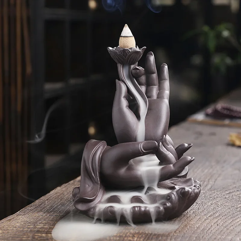 Purple Clay Waterfall Incense Buddha Hand Home Decor Holder Portable Ceramic Censer Handicrafts
Purple Clay Waterfall Incense Buddha Hand Home Decor Holder Portable Ceramic Censer Handicrafts