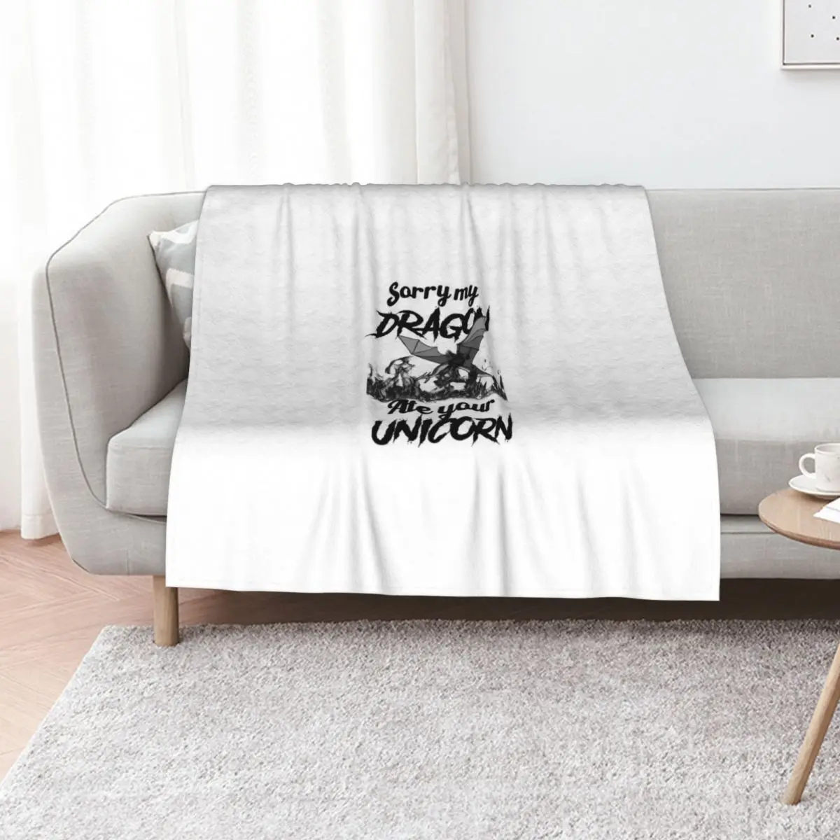 Sorry My Dragon Ate YourUnicorn Throw Blanket Stain Resistant Cozy Warm Blanket
Sorry My Dragon Ate YourUnicorn Throw Blanket Stain Resistant Cozy Warm Blanket