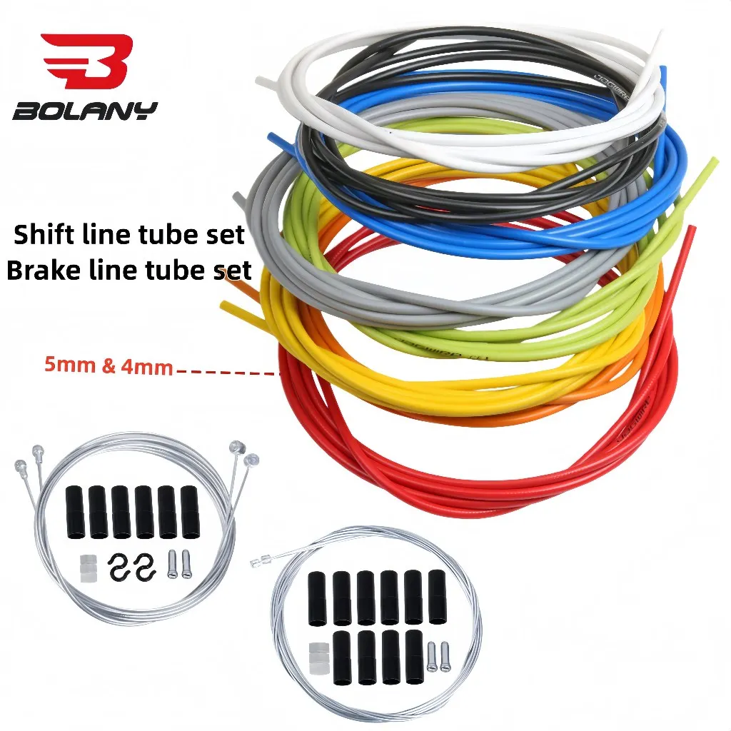 BOLANY Bicycle Cables BrakeShift Line Tube Set Multi-Color Wire for Mountain/Road Bike Most Bicycles Bikes Accessory Parts
BOLANY Bicycle Cables BrakeShift Line Tube Set Multi-Color Wire for Mountain/Road Bike Most Bicycles Bikes Accessory Parts