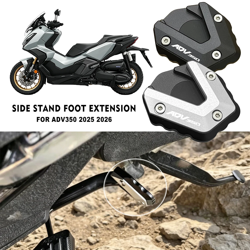 For HONDA ADV350 adv 350 2025 2026 Aluminum Alloy Bike Kickstand Extender Foot Side Stand Extension Foot Pad Support Plate
For HONDA ADV350 adv 350 2025 2026 Aluminum Alloy Bike Kickstand Extender Foot Side Stand Extension Foot Pad Support Plate
