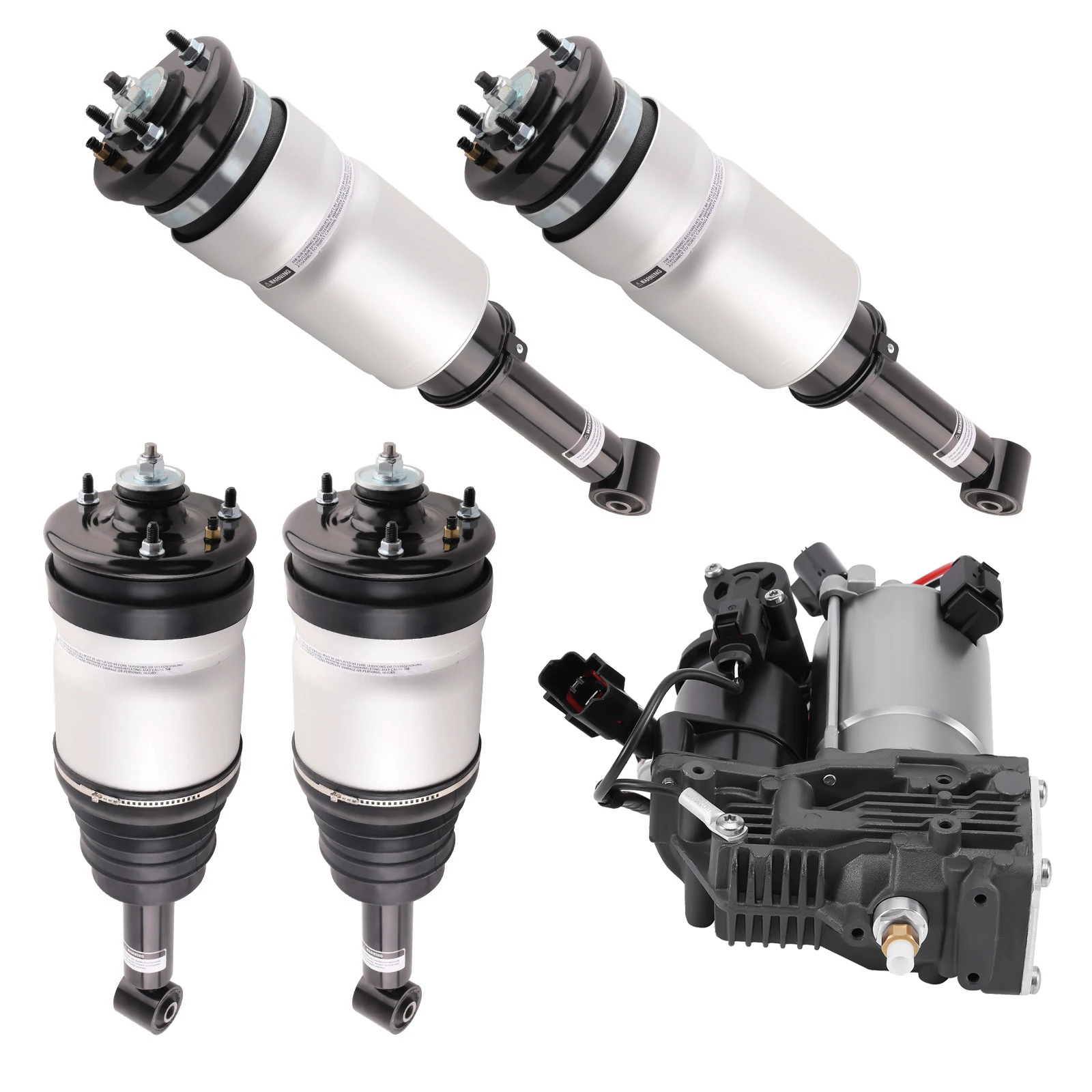 1Pair Rear Air Spring Strut Shock Left&Right+1PC Suspension Air Compressor Pump for Land Rover LR3 LR4 RPD000308, RPD000309
1Pair Rear Air Spring Strut Shock Left&Right+1PC Suspension Air Compressor Pump for Land Rover LR3 LR4 RPD000308, RPD000309