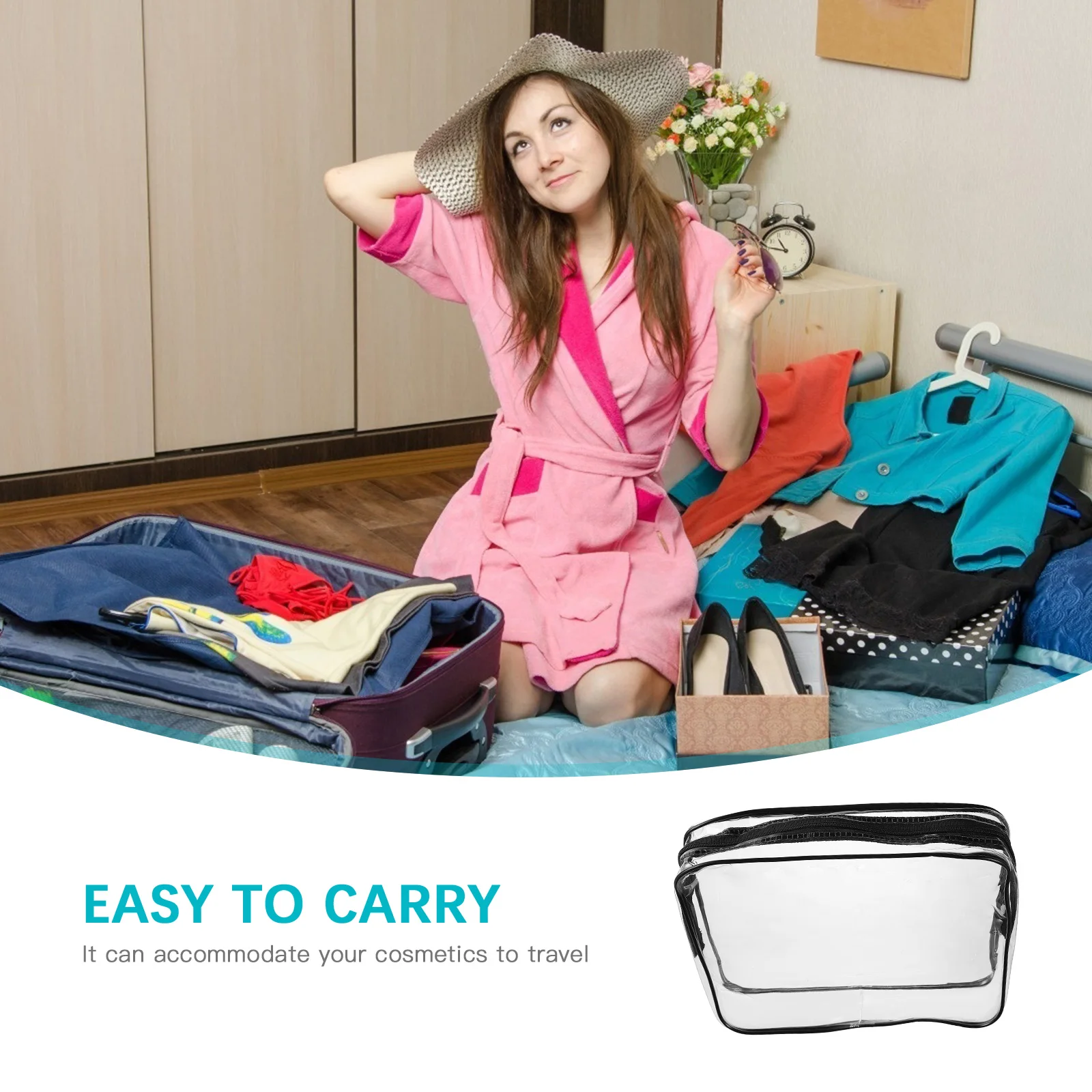 5Pcs Transparent PVC Storage Toiletry Holder Large Capacity Transparent Makeup Bag Travel ganizer Bag Accessories ganizer
5Pcs Transparent PVC Storage Toiletry Holder Large Capacity Transparent Makeup Bag Travel ganizer Bag Accessories ganizer