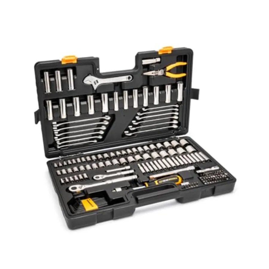 168 Piece 1/4" and 3/8" Drive 72-Tooth 6 Point Professional Tool Set GWPRO168A
168 Piece 1/4" and 3/8" Drive 72-Tooth 6 Point Professional Tool Set GWPRO168A