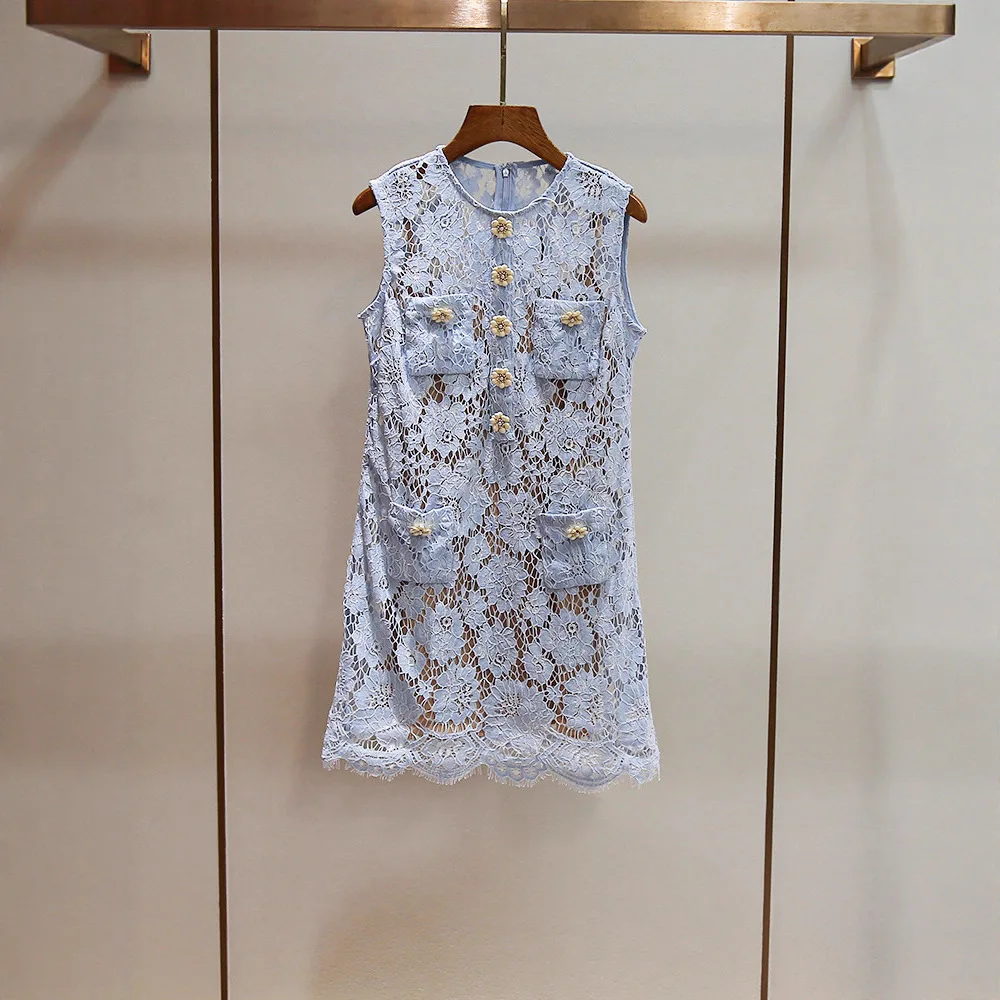 Summer New Style Women's Slim Fit Hollow out round Neck Vest Dress Heavy Embroidery Cotton Polyester Knitted High Waist A-Lin...
Summer New Style Women's Slim Fit Hollow out round Neck Vest Dress Heavy Embroidery Cotton Polyester Knitted High Waist A-Lin...
