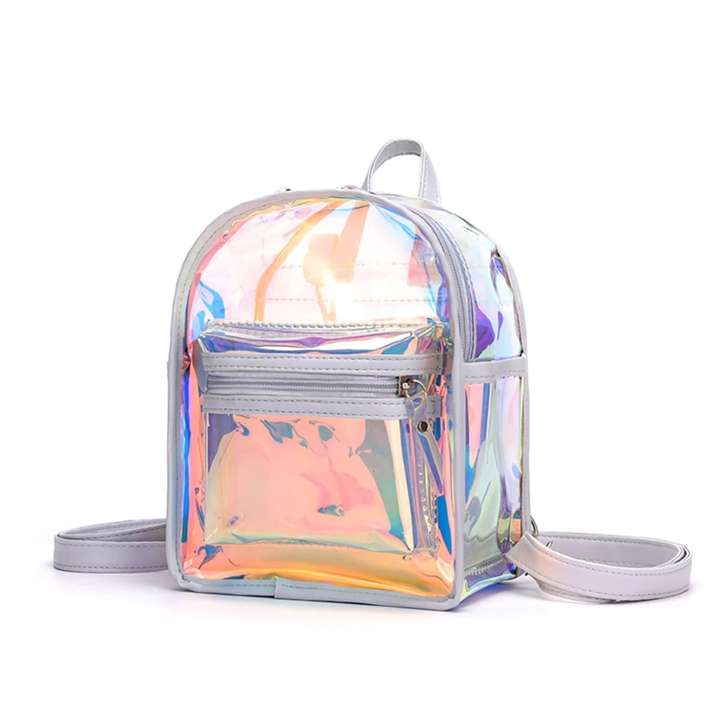 Holographic Transparent Backpack Women PVC Hologram Mini Clear Backpack Shoulder Bag Daily Backpack
Holographic Transparent Backpack Women PVC Hologram Mini Clear Backpack Shoulder Bag Daily Backpack