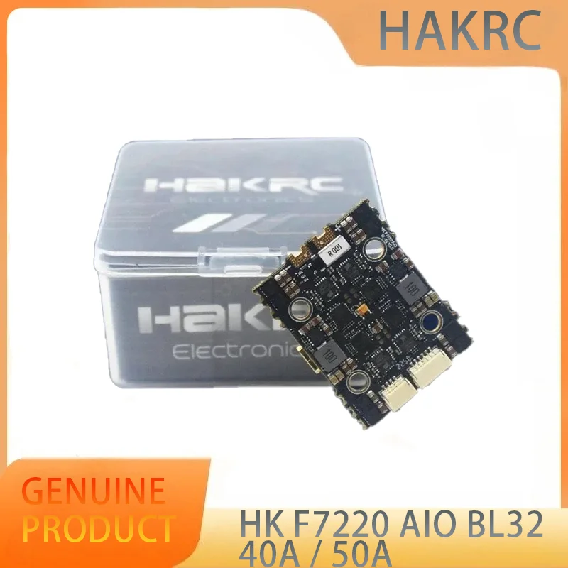 HAKRC F7220D F722 AIO F7 Flight Controller 32Bit 40A/50A 4in1 ESC 2-6S with Double BEC OSD for RC FPV Toothpick Cinewhoop Drone
HAKRC F7220D F722 AIO F7 Flight Controller 32Bit 40A/50A 4in1 ESC 2-6S with Double BEC OSD for RC FPV Toothpick Cinewhoop Drone