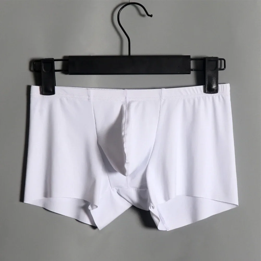 Soft and Comfortable Ice Silk Men's Boxer Briefs Underwear Shorts Panties with Bulge Pouch and Lingerie Features
Soft and Comfortable Ice Silk Men's Boxer Briefs Underwear Shorts Panties with Bulge Pouch and Lingerie Features
