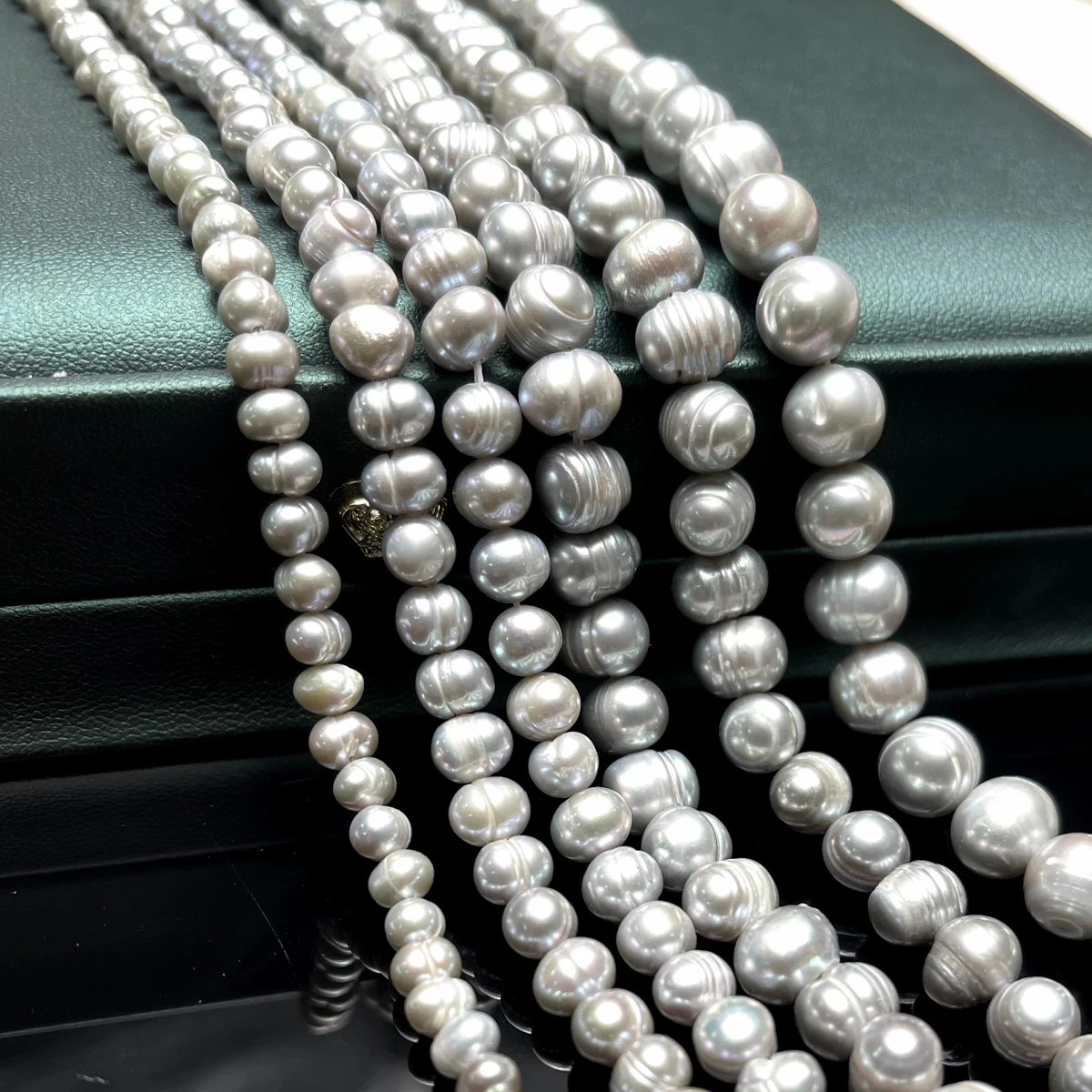 Natural Freshwater Pearl Grey Threaded Shaped Pearl For Jewelry Making DIY Necklace Earrings Bracelet Accessory Length 36cm
Natural Freshwater Pearl Grey Threaded Shaped Pearl For Jewelry Making DIY Necklace Earrings Bracelet Accessory Length 36cm