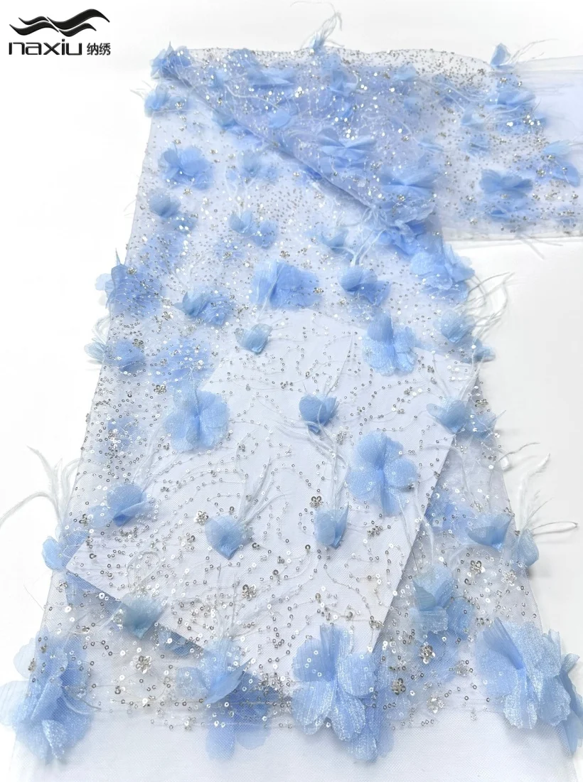 Madison Luxury African Fabric Sequins 3D Flower Lace Fabric High Quality French Nigerian Beaded For Wedding Dress
Madison Luxury African Fabric Sequins 3D Flower Lace Fabric High Quality French Nigerian Beaded For Wedding Dress