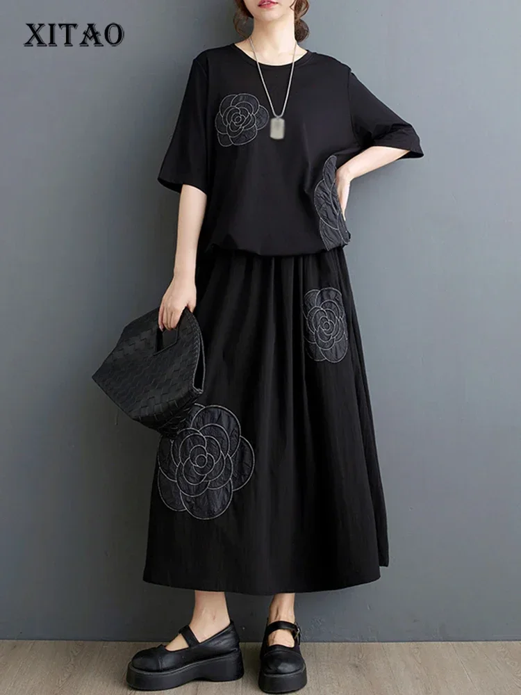 XITAO Vintage Loose Embroidery Two Piece Set Fashion Floret Patchwork Top Women Summer New Casual Temperament Skirt ZY8744
XITAO Vintage Loose Embroidery Two Piece Set Fashion Floret Patchwork Top Women Summer New Casual Temperament Skirt ZY8744