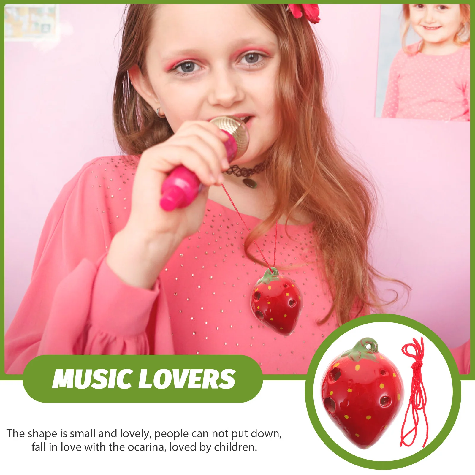 1Set Ceramic Strawberry Ocarina 6 Hole Portable Beginner Practice Classic Wind Instrument Ceramic Ocarina Ethnic Instrument
1Set Ceramic Strawberry Ocarina 6 Hole Portable Beginner Practice Classic Wind Instrument Ceramic Ocarina Ethnic Instrument