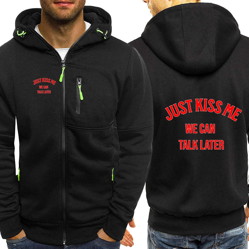 Мужская толстовка на молнии с забавным графическим принтом «2026 Just Kiss Me», весна-осень, новая модель, трехцветная, модная, удобная, для отдыха
Мужская толстовка на молнии с забавным графическим принтом «2026 Just Kiss Me», весна-осень, новая модель, трехцветная, модная, удобная, для отдыха