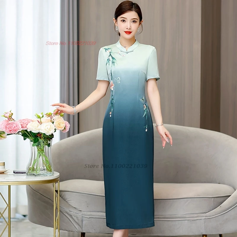 2024, китайское улучшенное винтажное платье Cheongsam, национальное платье с цветочной вышивкой, градиентное платье, восточное банкетное вечернее платье
2024, китайское улучшенное винтажное платье Cheongsam, национальное платье с цветочной вышивкой, градиентное платье, восточное банкетное вечернее платье