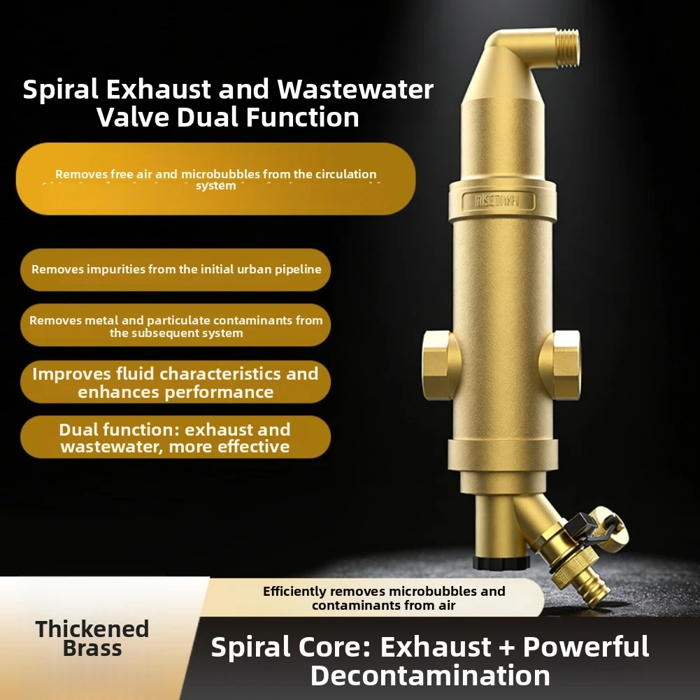All-copper Spiral Microbubble Filter Microbubble Exhaust Valve Wall-hung Boiler Effectively Extend The Lifespan Of Boilers
All-copper Spiral Microbubble Filter Microbubble Exhaust Valve Wall-hung Boiler Effectively Extend The Lifespan Of Boilers