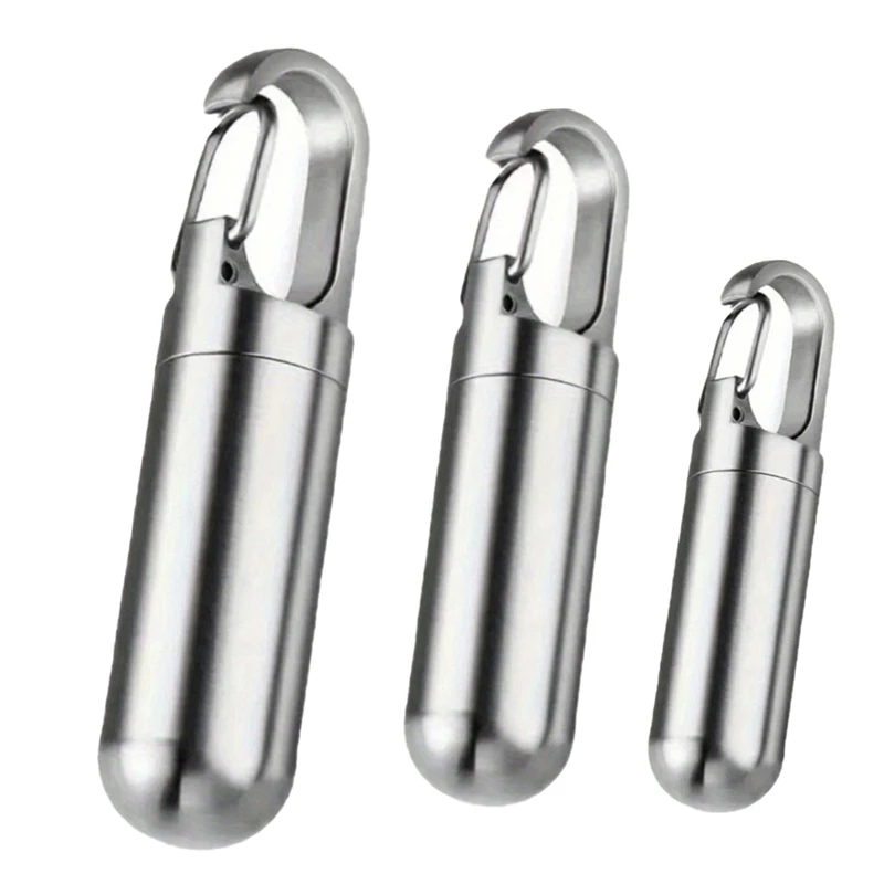 NEW-Portable Mini Stainless Steel Sealed Capsule Waterproof Pill Box Camping Firstaid Pendant Travel Outdoor Pill Case
NEW-Portable Mini Stainless Steel Sealed Capsule Waterproof Pill Box Camping Firstaid Pendant Travel Outdoor Pill Case