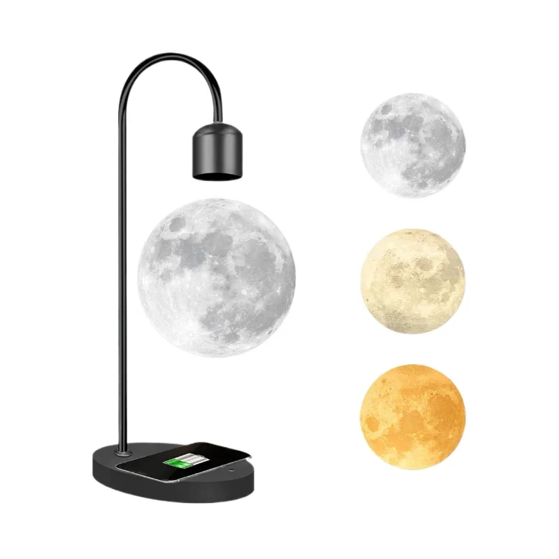 Floating moon lamp 3D printing integrated, seamless creative magnetic levitation moon table lamp
Floating moon lamp 3D printing integrated, seamless creative magnetic levitation moon table lamp