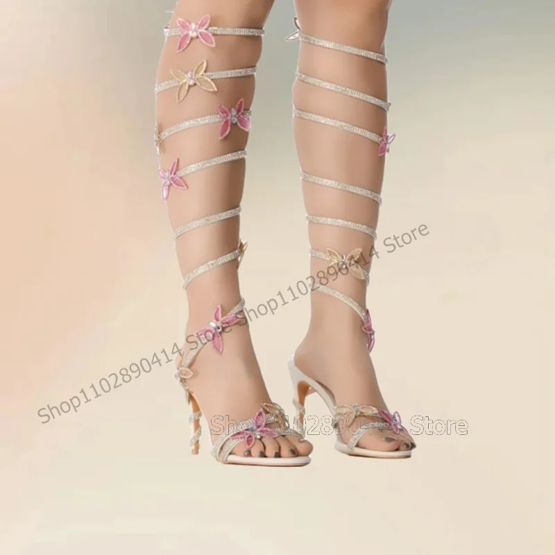 Colorful Butterfly Decor Open Toe Twine Sandals Slip On Women Shoes Thin High Heels Novel Fashion Party 2024 Zapatos Para Mujere
Colorful Butterfly Decor Open Toe Twine Sandals Slip On Women Shoes Thin High Heels Novel Fashion Party 2024 Zapatos Para Mujere