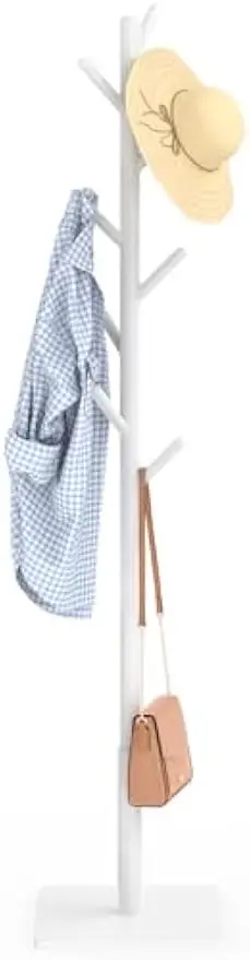 Freestanding Coat Rack with Stable Base, Adjustable Sizes and 8 Hooks for Bedroom, Office, Entryway - Easy Assembly, White
Freestanding Coat Rack with Stable Base, Adjustable Sizes and 8 Hooks for Bedroom, Office, Entryway - Easy Assembly, White