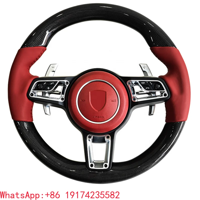 The Classic Red Carbon Fibre Steering Wheel Is Suitable for Panamera Cayenne Macan 718 911 Caycan 918 Taycan
The Classic Red Carbon Fibre Steering Wheel Is Suitable for Panamera Cayenne Macan 718 911 Caycan 918 Taycan