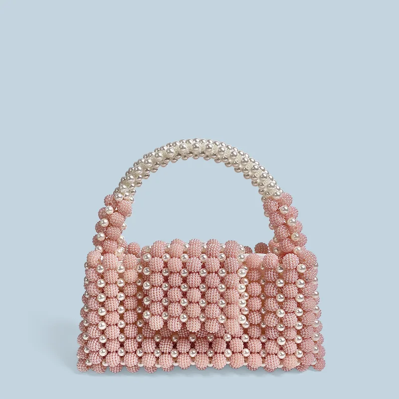 Fahsion Pink Acrylic Pearl Beaded Evening Bag for Youth Lady Luxury Design Women's Hand-beaded Handbag Wedding Party Clutches
Fahsion Pink Acrylic Pearl Beaded Evening Bag for Youth Lady Luxury Design Women's Hand-beaded Handbag Wedding Party Clutches