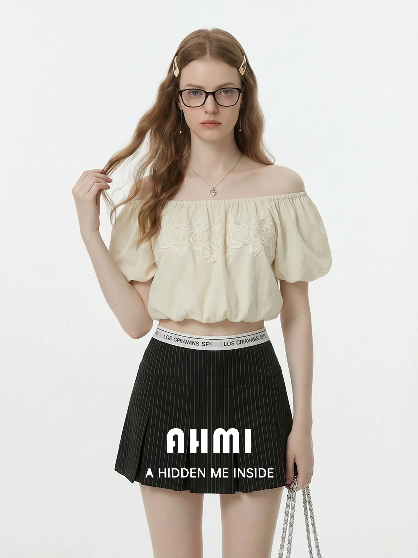 AHMI Casual Loose Summer Top with Bubble Sleeves Short Sleeve Embroidered One-Shoulder Young-looking Shirt for Women
AHMI Casual Loose Summer Top with Bubble Sleeves Short Sleeve Embroidered One-Shoulder Young-looking Shirt for Women