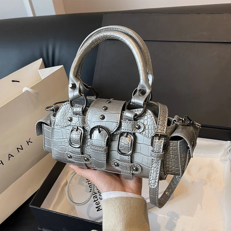 Stone Pattern Crossbody Messenger Bag Ladies Shoulder Bag PU Leather European Luxury Motorcycle Bag Women Small Rivet Handbags
Stone Pattern Crossbody Messenger Bag Ladies Shoulder Bag PU Leather European Luxury Motorcycle Bag Women Small Rivet Handbags