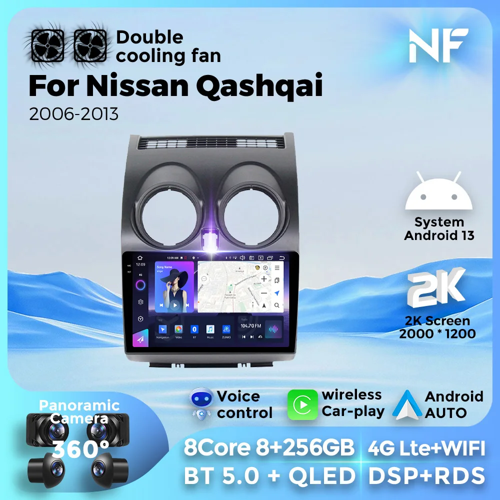 Мультимедийный проигрыватель Android, стерео для Nissan Qashqai J10 2006 - 2013 2din BT5.0 GPS RDS 4G Wi-Fi Беспроводной автомобильный радиоприемник Carplay Auto
Мультимедийный проигрыватель Android, стерео для Nissan Qashqai J10 2006 - 2013 2din BT5.0 GPS RDS 4G Wi-Fi Беспроводной автомобильный радиоприемник Carplay Auto