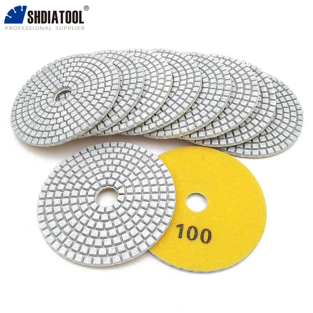 SHDIATOOL 10 шт 4 "/100 мм зернистость 100 Professional White Diamond влажной полировки связке шлифовальные диски камень полировки, диск
SHDIATOOL 10 шт 4 "/100 мм зернистость 100 Professional White Diamond влажной полировки связке шлифовальные диски камень полировки, диск